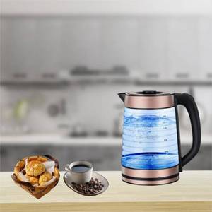 Thiết kế mới dẫn vòng ánh sáng ấm đun nước điện cao Borosilicate không dây thuận tiện thủy tinh Ấm đun nước điện - Product Image 4