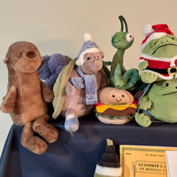 Peluche Jelly Cat Skating Timmy Turtle, édition limitée Noël, super douce, rembourrée en coton PP, pingouin skieur, mignonne et confortable