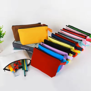 Bán Buôn Thân Thiện Với Môi Hai Mặt Bông Vải Trang Điểm Túi Dây Kéo Phụ Kiện <span class=keywords><strong>Pouch</strong></span> Với Biểu Tượng Tùy Chỉnh In Ấn Thời Trang Phong Cách - Product Image 2