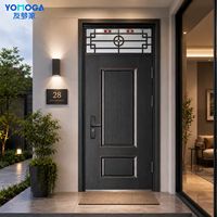 Puerta de Seguridad de Doble Hoja de Acero Inoxidable para Entrada Principal Exterior de Viviendas, Villas y Apartamentos