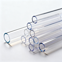 Emballage en tube de plastique PVC transparent personnalisé professionnel avec impression sur écran, taille et diamètre personnalisables
