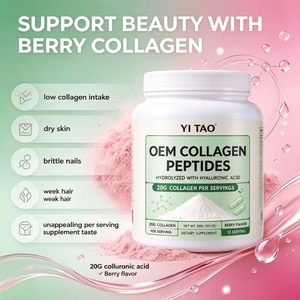 OEM/ODM Hydrolyzed <b>Collagen</b> <b>Peptides</b> <b>Powder</b> with Hyaluronic Acid Berry Flavor for Skin Hair Nail Support - Product Image 2