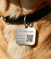 Großhandel Blanko Versilberte Aluminium-Hundemarken, Individuell Anpassbare Einzigartige ID-QR-Code Sublimationsdruck Hundemarken-Halskette für Werbezwecke