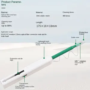 Usine XXD vente en gros 800 fois un clic nettoyeur de fibre optique Type LC 1.25mm/2.5mm stylo de nettoyage optique