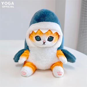 Poupée en peluche mignonne avec requin chat, crevettes frites, dessin animé japonais populaire, pendentif en peluche - Product Image 3