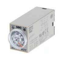 Relais temporisé H3y-2 DC24 30s, plage de 1 à 30 secondes, 4 contacts 24V AC, fonction double pôle, neuf, en stock, garantie 12 mois