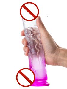 Vibromasseur réaliste en TPE de 8 pouces avec ventouse puissante, stimulateur du point G pour la masturbation féminine, jouet sexuel pour adultes - Product Image 3