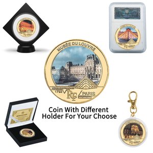 Moneda conmemorativa <span class=keywords><strong>de</strong></span> aleación <span class=keywords><strong>de</strong></span> metal personalizada al por mayor, moneda artesanal 2d del Museo del Louvre <span class=keywords><strong>de</strong></span> <span class=keywords><strong>Francia</strong></span> para recuerdo - Product Image 6