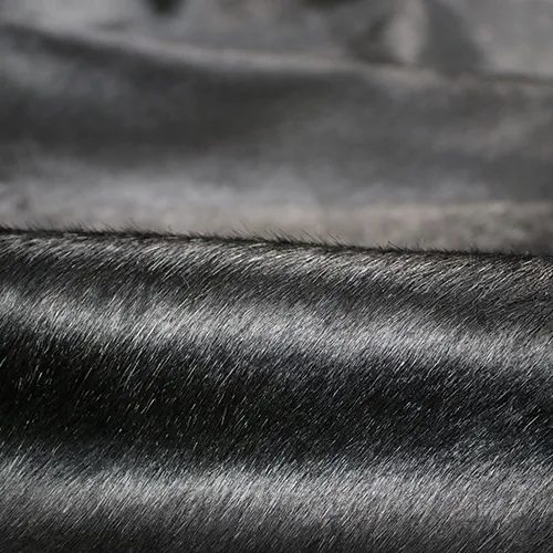 Factory Supply 100% Genuine Leather Natural Cowhide Solid Hair Calf Black Finished Tanned Cow Skin In Stock