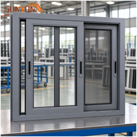 Fenêtre coulissante en verre sur mesure avec cadre en aluminium et double vitrage trempé pour appartements, balcons et patios