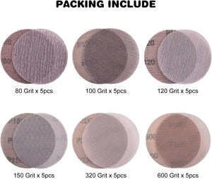 5 Inch Mesh Hook &amp; Loop Sanding Discs,Dust Free Abrasive Net Sander Disc Anti-Blocking Long-Lasting Mesh Sanding Pads, <strong>Sandpaper</strong> - Product Image 3