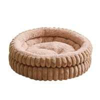 Coussin rond moelleux pour chien, nid douillet en peluche, anti-anxiété, apaisant, pour chiens de grande, moyenne et petite taille
