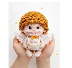 Crochet bébé poupée ailes ange poupées personnalisé Amigurumi Crochet fée fille américaine poupée