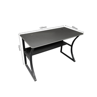 Bureau de jeu de luxe noir de 1,0 m, 1,2 m, 1,4 m de long, vente en gros d'usine, bureau à domicile, table de jeu, bureau d'étude