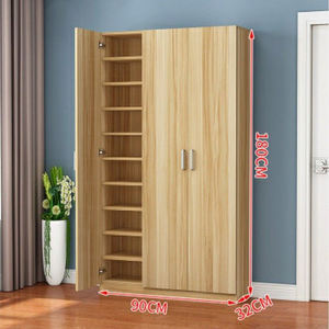 <span class=keywords><strong>Scarpiera</strong></span> da soggiorno con ante, in legno massello, con ripiani, grande capacità, resistente all'umidità - Product Image 4