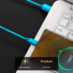 Câble de charge rapide tressé en nylon de type C compatible avec Android et <span class=keywords><strong>iPhone</strong></span> - Product Image 3