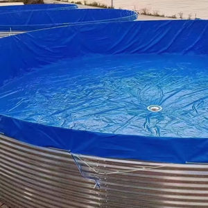 Vente en gros YUNMA, bassin à poissons en toile PVC haute densité, réservoir à poissons mobile, acier galvanisé circulaire, taille personnalisable de 5m à 1000m - Product Image 1