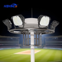 Tour d'éclairage mobile Hishine pour stade, terrain de sport, haute luminosité, hauteur réglable, éclairage d'urgence pour événements et chantiers