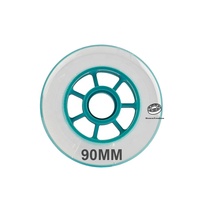 Patins à roulettes en ligne Crystal Blue PU Blue, roues de patinage de vitesse à rebond élevé, roues de course en ligne, patinage en intérieur et en extérieur, 90/100/110 mm