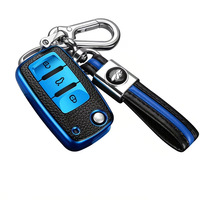 Funda de Lujo para Llaves VW, TPU Suave Premium, Protección Completa de 361 Grados, Resistente a Arañazos, con Anillo para Llaves, para Jetta, Beetle, Golf MK6