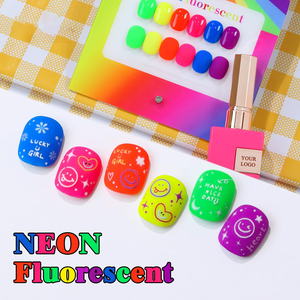 Vernis Gel Néon Haute Pigmentation OEM, Marque Privée, Vente en Gros, Sans HEMA, Peinture à Ongles Fluorescente, Kit de Vernis Gel Personnalisé avec Logo - Product Image 6