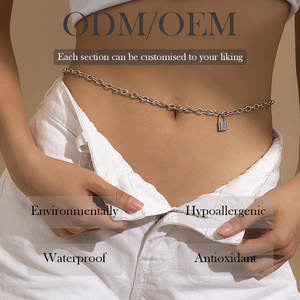 Fábrica de <span class=keywords><strong>China</strong></span> personalizada Sexy pecho dedo pie cintura tobillo pierna cuerpo completo cadena aleación de acero inoxidable vientre cuerpo cadenas joyería - Product Image 2