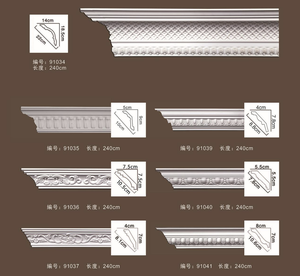 Profilés et moulures en PU pour décoration intérieure et extérieure moderne, plafonds et <span class=keywords><strong>plinthes</strong></span>, décorations d'angle, résistants à l'humidité, écologiques, pour villas - Product Image 3