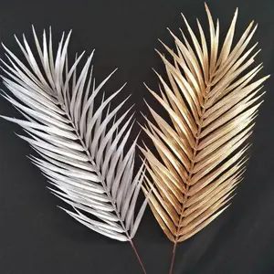 Foglie di palma artificiali Mini festa decorativa foglia d'oro foglie di nozze finte