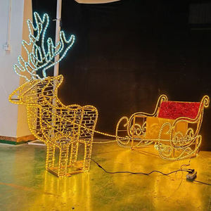 Guirlande <span class=keywords><strong>de</strong></span> Noël en aiguilles <span class=keywords><strong>de</strong></span> pin <span class=keywords><strong>de</strong></span> 2,5 m <span class=keywords><strong>de</strong></span> haut, grande guirlande <span class=keywords><strong>lumineuse</strong></span> avec nœud et lumières LED pour la décoration commerciale des fêtes - Product Image 6