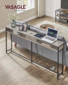 <span class=keywords><strong>VASAGLE</strong></span> Table <span class=keywords><strong>Console</strong></span> étroite Table d'entrée longue Table de canapé de 70.9 pouces avec 2 prises et 2 Ports USB - Product Image 2