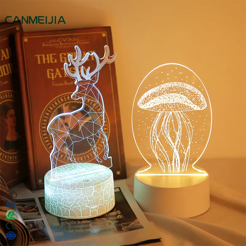 3W Luxury Table Lamps 3D Night Light Lighting Decoration Led Table Lamps Luxury Home Decor,Table Lamp,Led Lights For Decoration