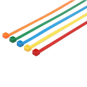 Attaches de câble durables en nylon PA6 autobloquantes à fermeture éclair multicolore