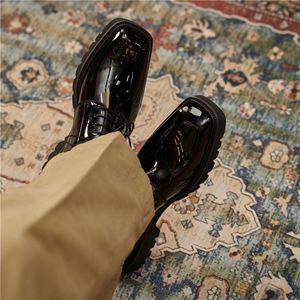 Zapatos Derby Formales de Negocios para Hombre, Estilo Británico, Punta Cuadrada, Ligeros, Antideslizantes, Transpirables, con Cierre de Cordones, Novedad 2025 - Product Image 5