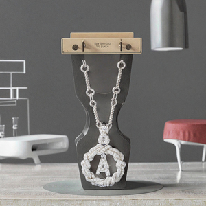Fashion Moissanite Diamond <b>Initial</b> a Pendant <b>Necklace</b> Rose Gold Plated 925 Sterling <b>Silver</b> Hip Hop Party Jewelry Unisex Charm - Product Image 3