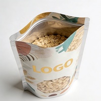 Sachet Doypack PE personnalisé à faible MOQ avec fenêtre transparente, résistant à l'humidité et à fermeture éclair, pour le lancement de marques alimentaires artisanales et de startups