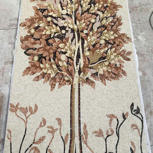 Hoàn toàn làm bằng tay đá cẩm thạch tự nhiên khảm ô liu cây bức tranh tường backsplash gạch cho trang trí nội thất cho khách sạn thiết kế đồ họa sàn gỗ - Product Image 3