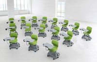 Chaise de formation simple bon marché multifonction design simple chaise de travail d'ordinateur de bureau avec tablette