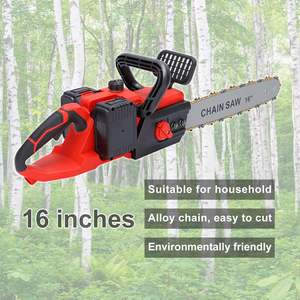 Scie à chaîne électrique portable pour l'abattage des arbres, 16 pouces, <span class=keywords><strong>batterie</strong></span> au lithium, scie à chaîne électrique rechargeable - Product Image 1