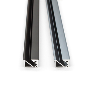 <span class=keywords><strong>Canal</strong></span> LED en aluminium 6063 de haute qualité pour l'éclairage encastré capable de se plier décorations de finition noir/gris utilisation de placard/armoire - Product Image 1