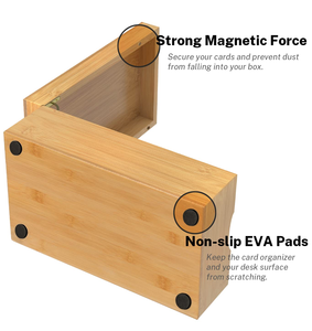 White Wooden <strong>Recipe</strong> <strong>Box</strong> with 100 Cards &amp; 6 Dividers - Brown Lid Organizer for Wedding Gifts &amp; Cooking Enthusiasts - Product Image 3