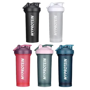 (LOW MOQ) Custom Logo BPA Free Plastic Workout Blender Powder Protein Shaker Bottle for Gym 400ml 600 ml