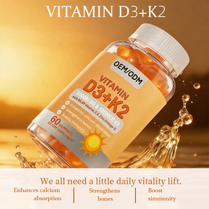ויטמין <span class=keywords><strong>D3</strong></span>+K2 גומי למבוגרים בסיטונאות, 60 יחידות |   5000IU <span class=keywords><strong>D3</strong></span> 100MCG K2 2 לכל מנה לשיפור צפיפות העצם - Product Image 6
