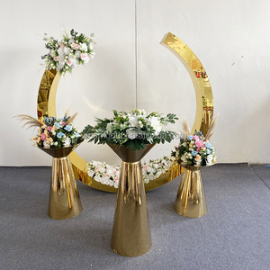 Chất Lượng Cao Vàng Vòng PVC <span class=keywords><strong>Acrylic</strong></span> Backdrop Đám Cưới Hiển Thị <span class=keywords><strong>Balloon</strong></span> Flower Đứng Cho Đám Cưới - Product Image 4
