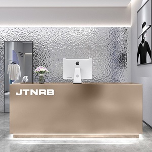 Mostrador de Recepción Minimalista con Logotipo Personalizado <span class=keywords><strong>para</strong></span> Salón, Spa de Alta Gama, Clínica, Tienda - Product Image 1