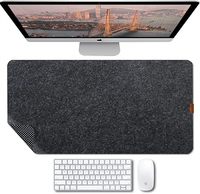 Grand tapis de bureau en feutre antidérapant, tapis de souris gaming et tapis de clavier étendu pour le bureau et la maison