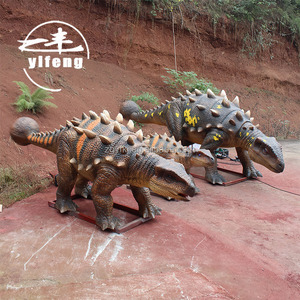 Groupe d'Ankylosaures Animatroniques Personnalisable de 5 M pour <span class=keywords><strong>Parc</strong></span> à Thème Dinosaure - Product Image 1