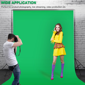 Musselin Hintergrund 3*5m Fotografie Hintergrund Green Screen mit zwei Ständern (200cm Höhe) und Teleskop Cross bar für Party dekor - Product Image 2