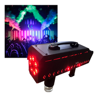 Pistolet à fumée portatif à batterie 1500W avec colonne d'air LED RGB pour fêtes, mariages, événements, discothèques et DJ