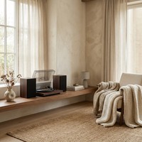 Tocadiscos Inalámbrico BT de 3 Velocidades Profesional para Audiófilos Hi-Fi, Reproductor de Vinilo Estéreo con Altavoces Externos de Estantería RCA