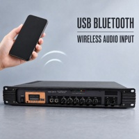 Amplificateur de puissance PA à montage en rack 120W 180W 110V avec contrôle du volume indépendant à deux zones, lecture USB et Bluetooth